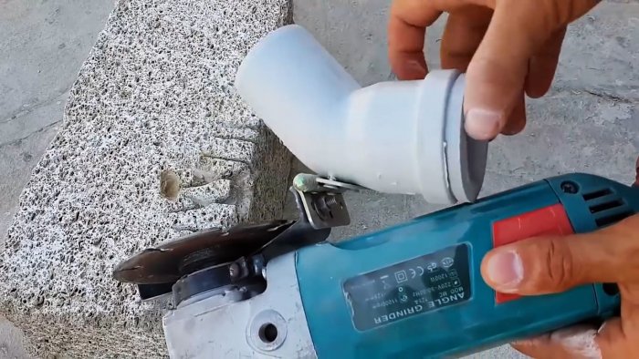 Как заставить болгарку пилить бетон без пыли