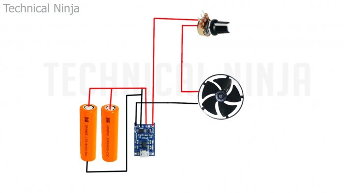 1619171717_kak-sdelat-akkumuljatornyj-nastolnyj-ventiljator-0-06-22-033 Как сделать аккумуляторный настольный вентилятор из ПВХ трубы