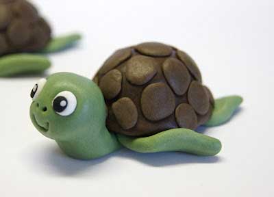 черепаха из пластилина