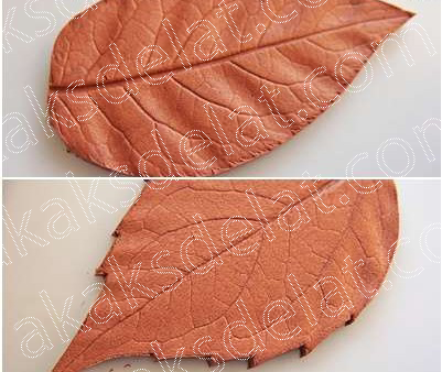 Текстурные листы листья розы для полимерной глины - как сделать