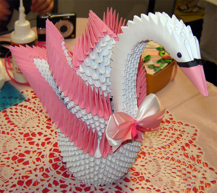 Как сделать лебедя оригами из бумаги модулей покрышки яблока шины салфетки пластилина