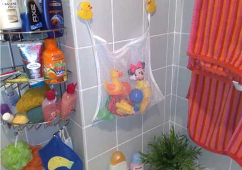 Хранение игрушек в ванной