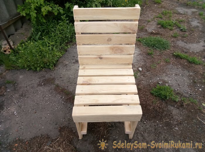 Садовый стул из дерева своими руками