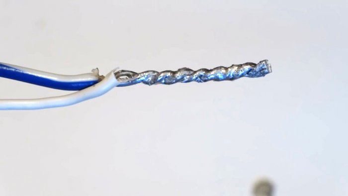 Пайка скруток из алюминиевого и медного провода