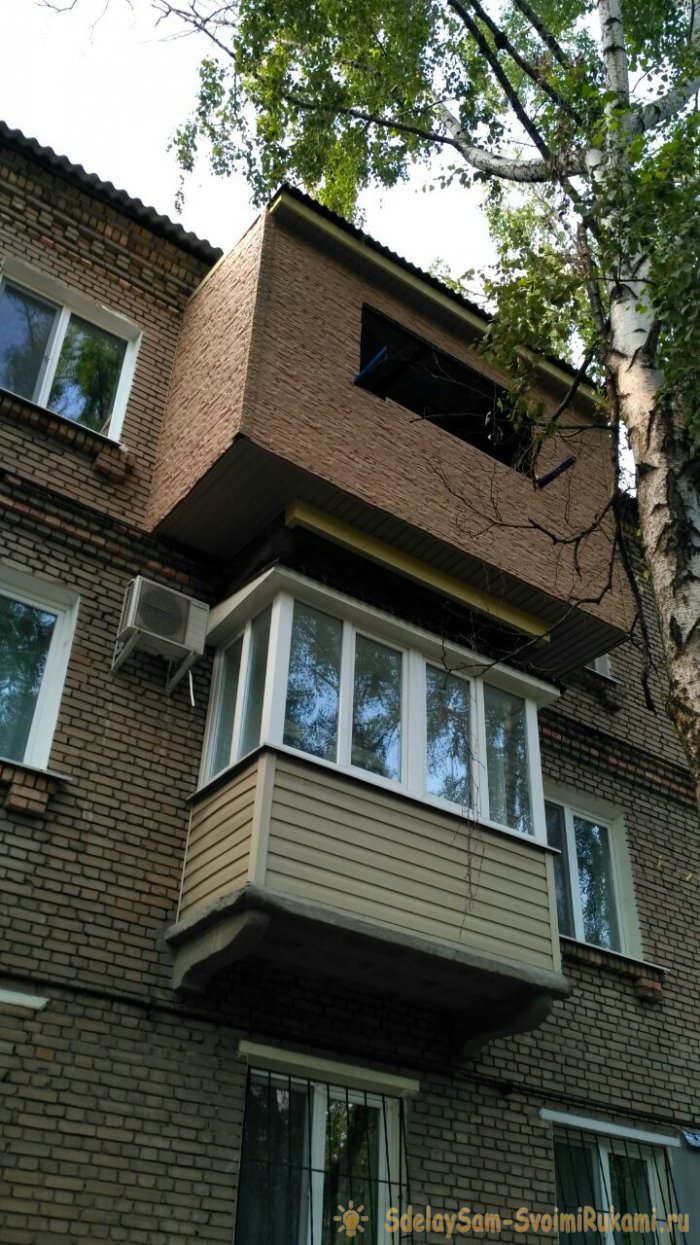 Отделка балкона сайдингом и утепление техноплексом