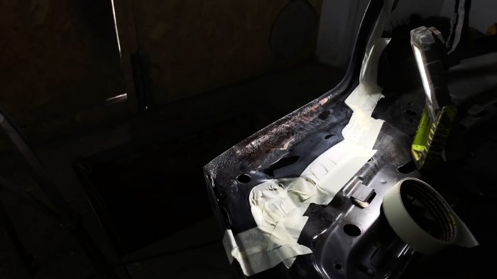 Как отремонтировать сквозную коррозию машины без сварки и краскопульта