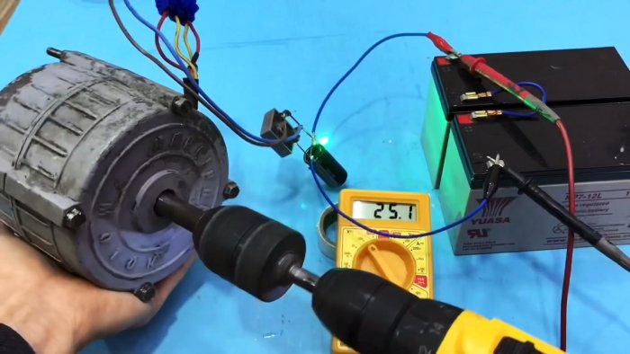 Как сделать ветрогенератор из асинхронного электродвигателя
