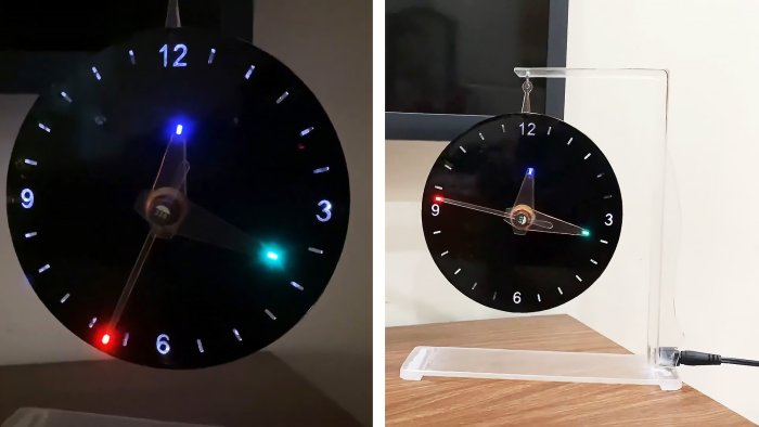 Как сделать LED часы с беспроводной подсветкой стрелок и циферблата