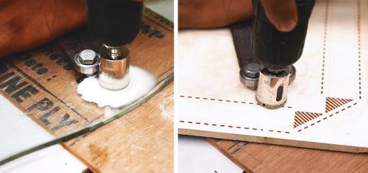 Как сделать упор корончатого сверла для ровного сверления отверстий в стекле или керамике