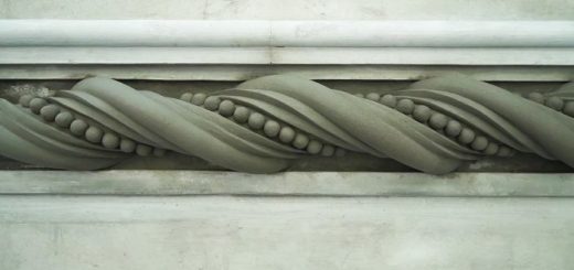 Как сделать декор на фасаде в виде спирали из цемента