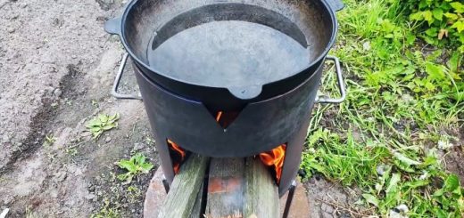 Как сделать печь под казан из газового баллона