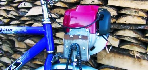 Как сделать мотовелосипед на базе двигателя мотокосы